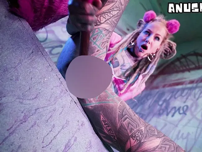 ANAL Mastrubation from Tattoo Girl Solo Double Penetration with Toys - ATM, goth, punk, DP