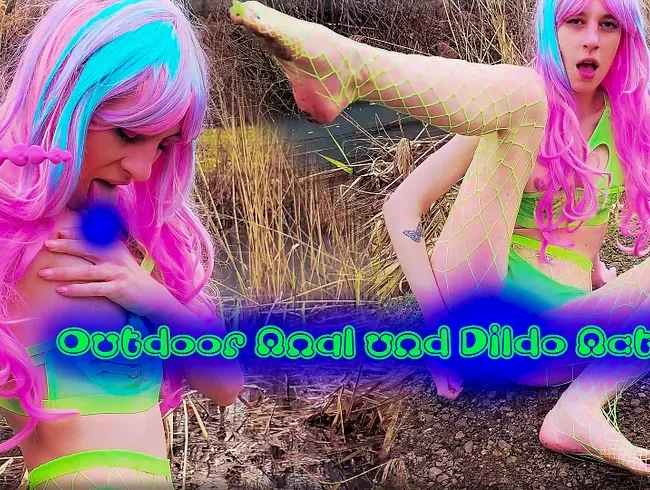 Erste Outdoor Anal und Dildo Action fast mit Zuschauern