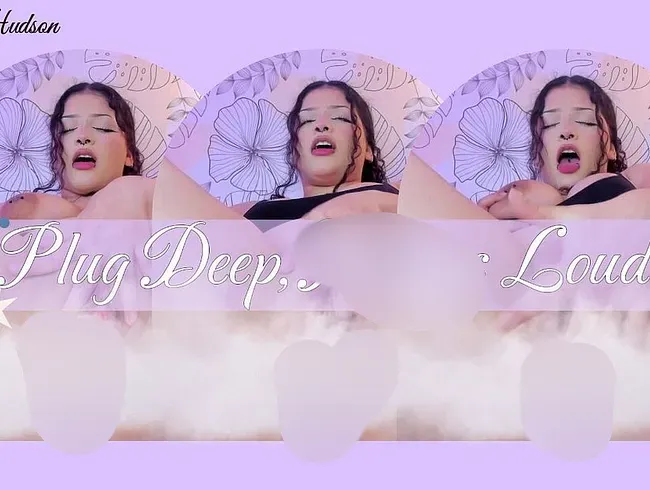 Ungezogenes Mädchen verliert die Kontrolle mit Analplug und intensivem Fingern (kein Ton)