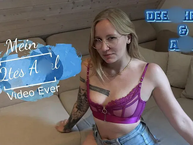 Mein 2ter Anal Fick überhaupt! mit Mark Aurel: Kehle gefickt, Arsch gedehnt – pure Schlampe!