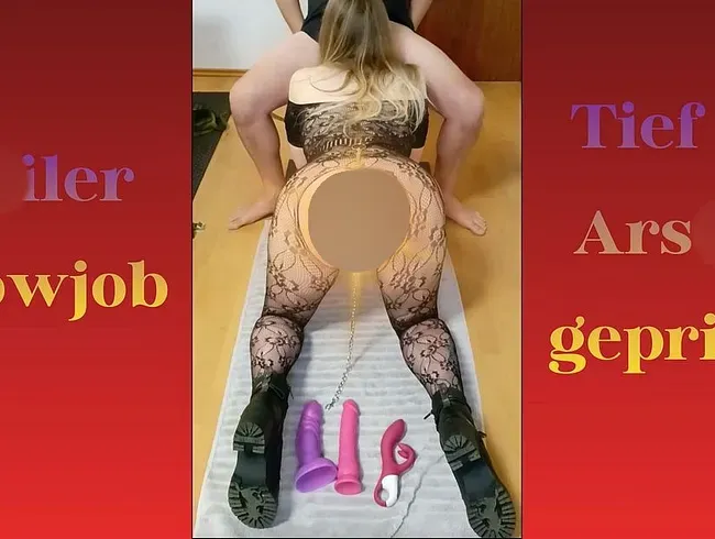 Blowjob und danach anal benutzt worden im geilen Nylonoutfit