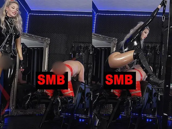 Goddess Slavena hat Spaß meinen Arsch fertig zu machen