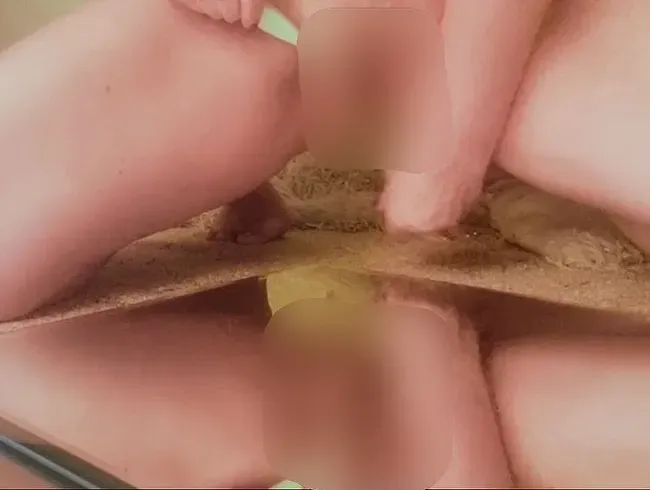 Spiegel-Spiel - DP mit Vibro-Ei ind Glasdildo über dem Spiegel